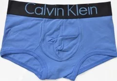 Мужские трусы Calvin Klein синие с черной резинкой Steel A020