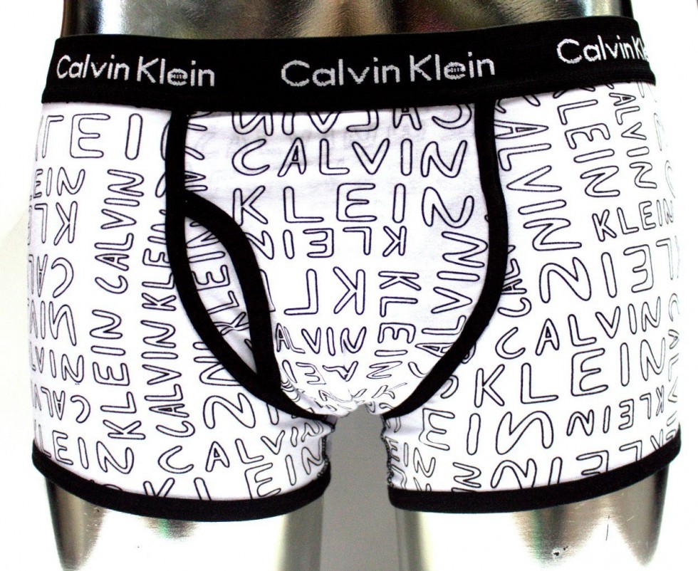 Мужские трусы Calvin Klein 365 белые/черные буквы A061