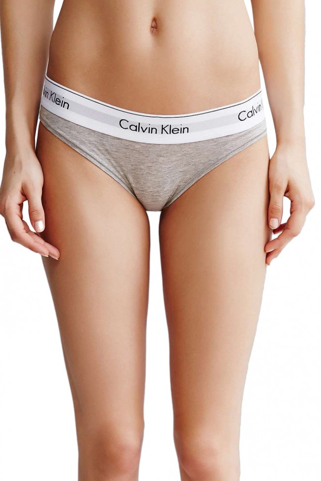 Женский комплект Calvin Klein серый: топ и плавки C03
