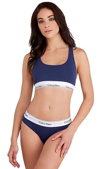 Женский комплект Calvin Klein синий: топ и плавки C04 Женский комплект Calvin Klein синий: топ и плавки C04