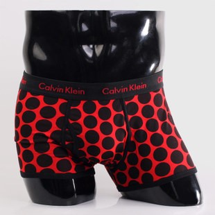 Мужские трусы Calvin Klein 365 красные/черный горох A064