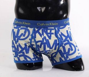 Мужские трусы Calvin Klein 365 синие большие буквы A074