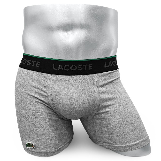Мужские боксеры Lacoste серые удлинённые L12