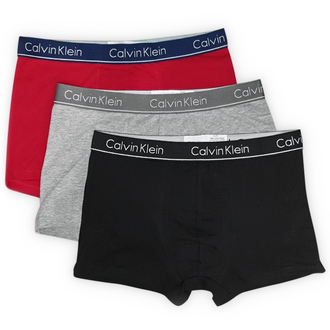 Мужские боксеры Calvin Klein белые с серой резинкой CK03 Мужские боксеры Calvin Klein белые с серой резинкой CK03