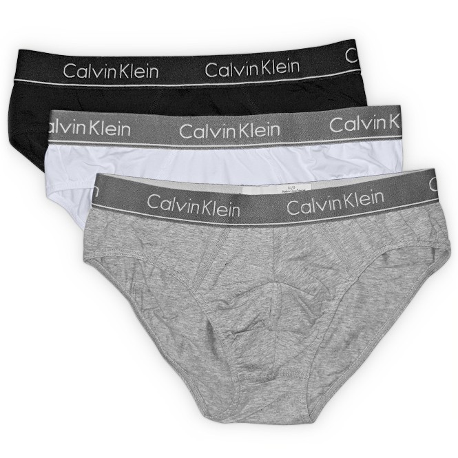 Мужские брифы (плавки) Calvin Klein серые с серой резинкой CK07 Мужские брифы (плавки) Calvin Klein серые с серой резинкой CK07