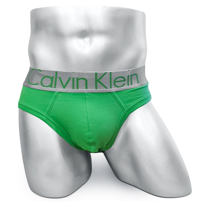 Мужские брифы Calvin Klein зеленые A107