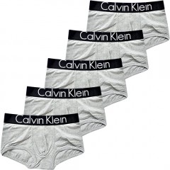 5 ШТ Набор Мужских трусов Calvin Klein серые с черной резинкой