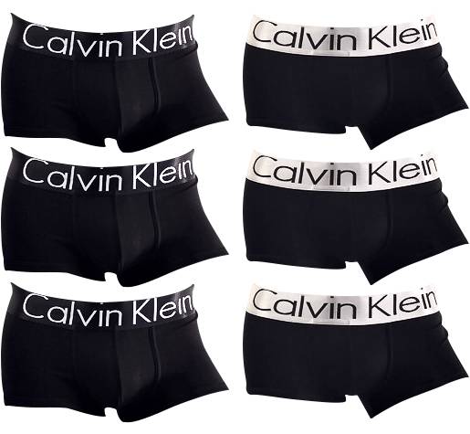 6 ШТ Набор мужских трусов Calvin Klein черные серии Steel купить в
