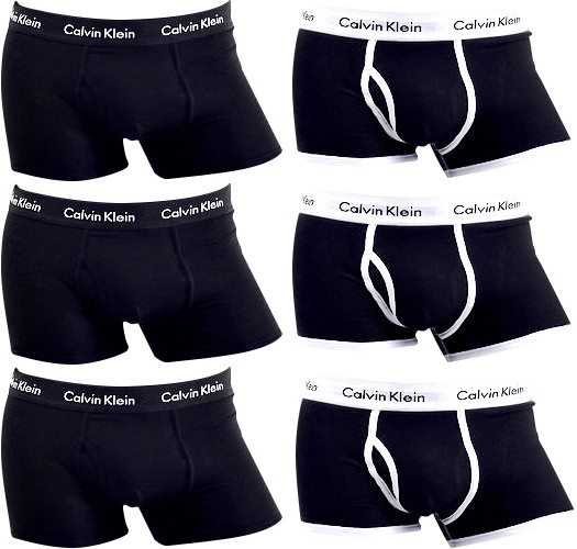 6 ШТ Набор мужских трусов Calvin Klein черные серии 365 6 ШТ Набор мужских трусов Calvin Klein черные серии 365
