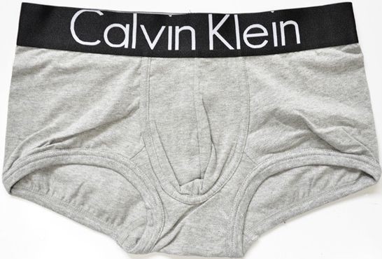 Мужские трусы Calvin Klein серые с черной резинкой Steel A014 Мужские трусы Calvin Klein серые с черной резинкой Steel A014