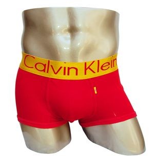 Мужские трусы Calvin Klein красные с золотой резинкой Испания A024 Мужские трусы Calvin Klein красные с золотой резинкой Испания A024