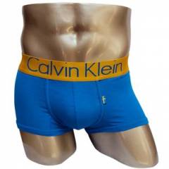 Мужские трусы Calvin Klein голубые с золотой резинкой Швеция A026