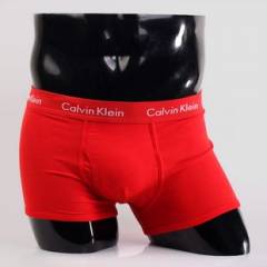 Мужские трусы Calvin Klein 365 красные с красной резинкой A057