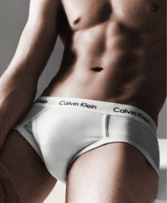 Мужские брифы Calvin Klein 365 белые с белой резинкой A082
