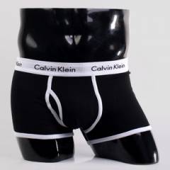 Мужские трусы Calvin Klein 365 черные с белой резинкой A032