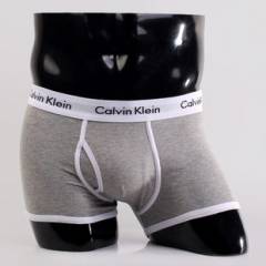 Мужские трусы Calvin Klein 365 серые с белой резинкой A034