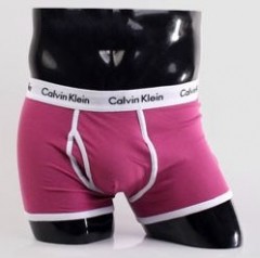 Мужские трусы Calvin Klein 365 малиновые с белой резинкой A035