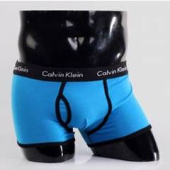 Мужские трусы Calvin Klein 365 синие с черной резинкой A039