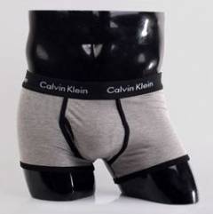 Мужские трусы Calvin Klein 365 серые с черной резинкой A040